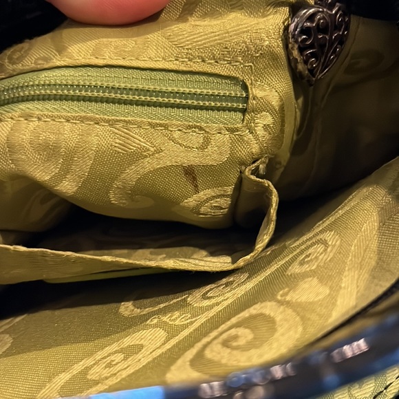 BRIGHTON black patent leather embossed Croc Sonny shoulder bag with organizer - Picture 16 of 16